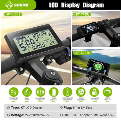 KT Waterproof Sine Wave E-Bike Controller – 36V/48V Brushless Motor Controller