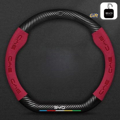 BYD Suede & PU Sport Steering Wheel Cover