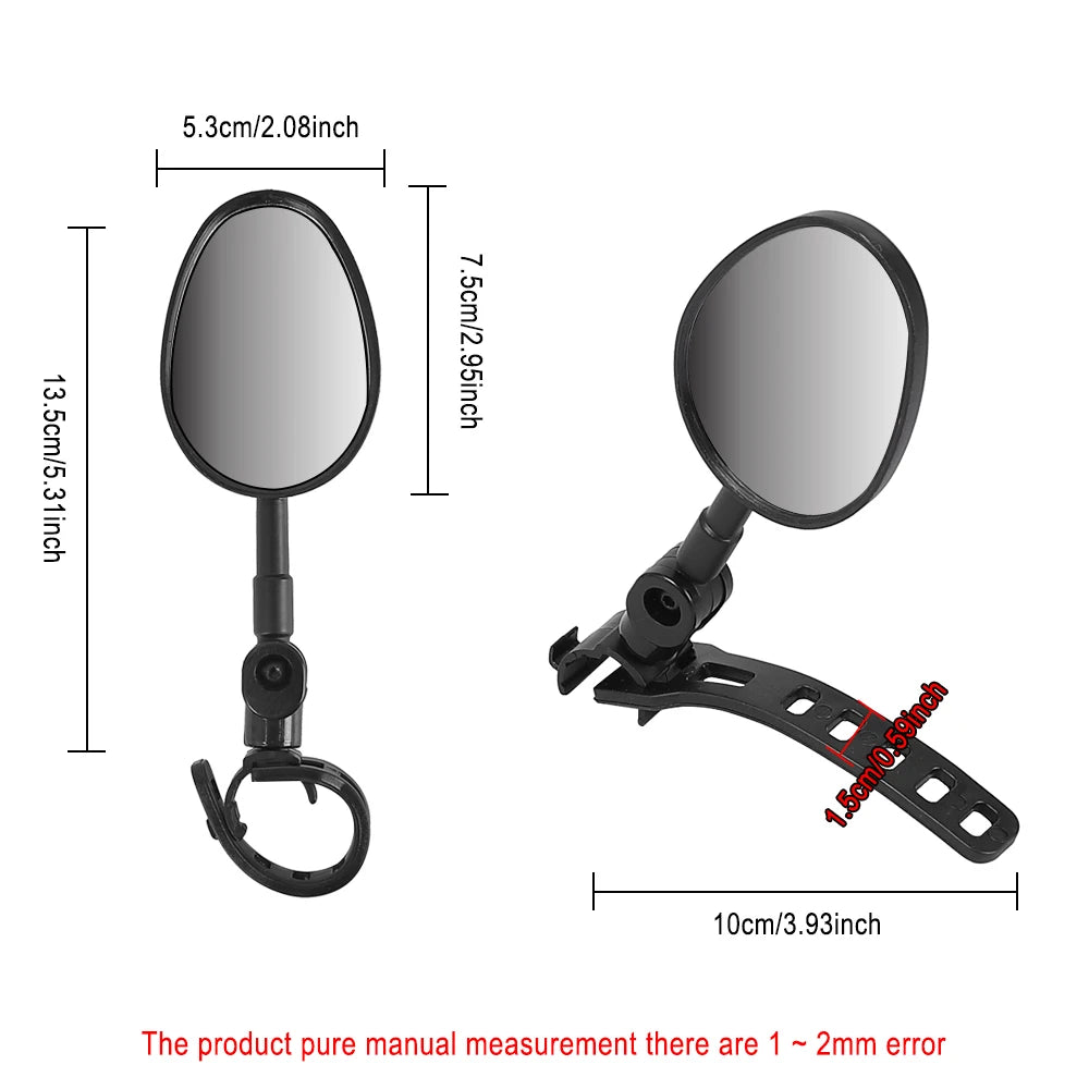 Electric Scooter Rearview Mirror for Xiaomi M365 1S PRO PRO2 MI4 PRO F20 F25 F30 Handlebar Adjustable Rear View Mirrors