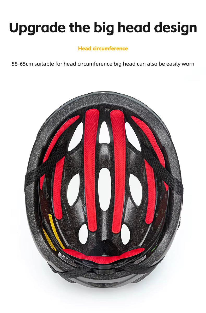 ROCKBROS Fahrradhelm, leichter integrierter Helm, Kopfschutz, Schutzhelm mit Brille, Herren Damen MTB Rennrad Helm
