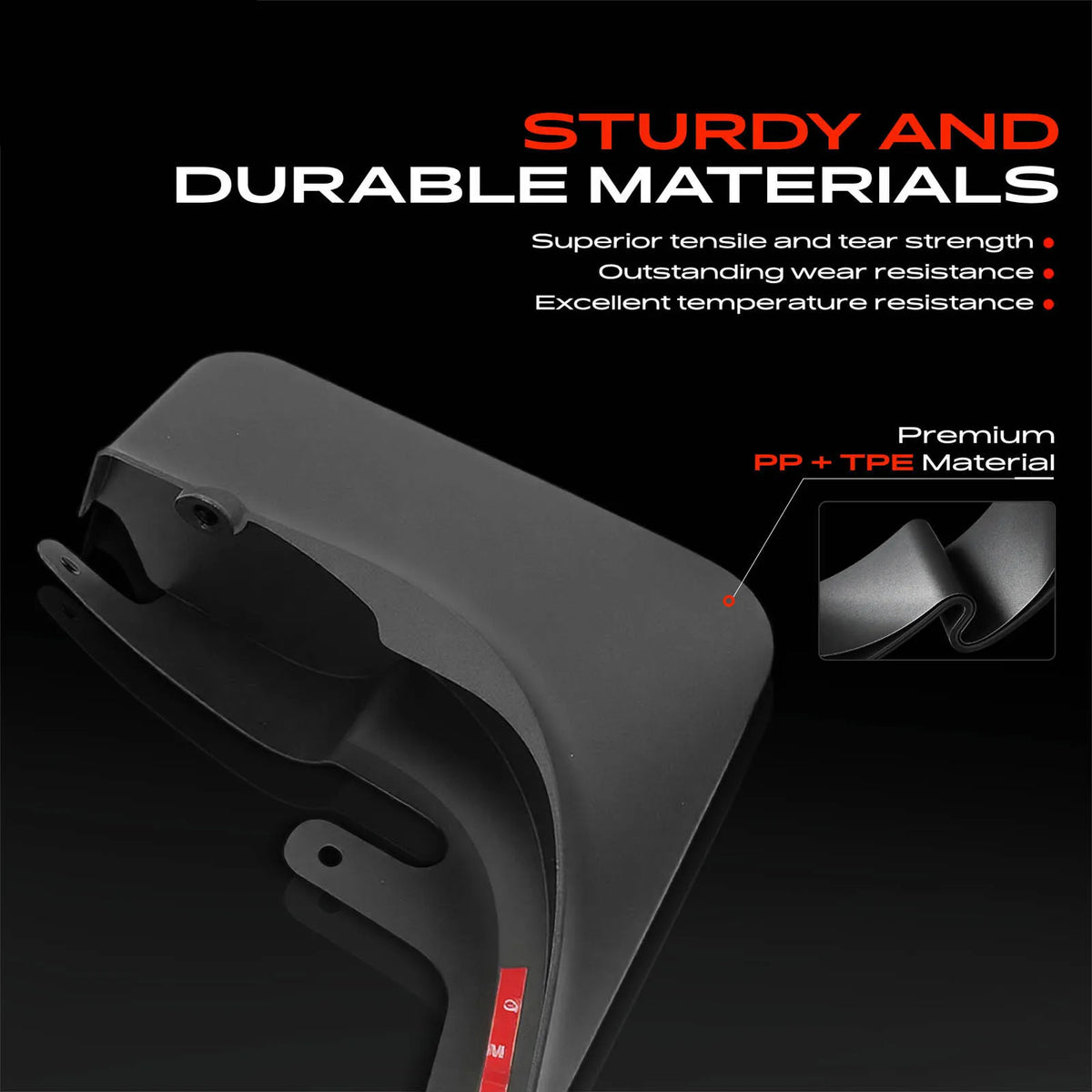 A-Premium Rivian R1T 2022-2024 Front & Rear Mud Flaps, 4-Piece Set