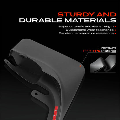 A-Premium Rivian R1T 2022-2024 Front & Rear Mud Flaps, 4-Piece Set
