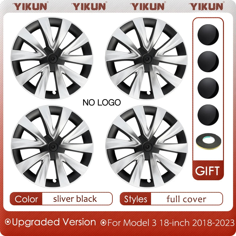 Tesla Model 3 18-Inch Performance Hub Caps 4-Piece Set