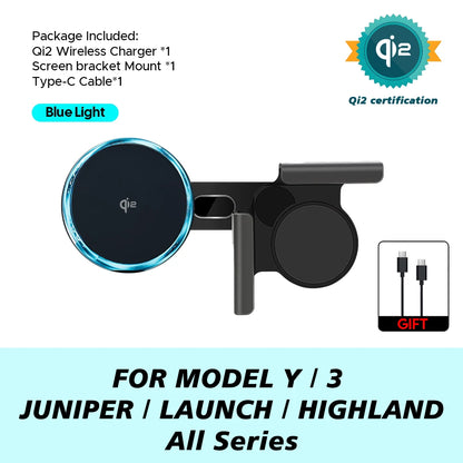 Magnetic Wireless Charging Phone Mount for Tesla / BYD