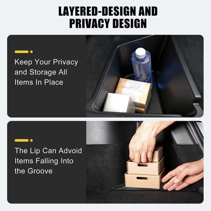 Tesla Model Y Juniper 2025-2026 TPE Trunk Side Storage Bins 3-Piece Set