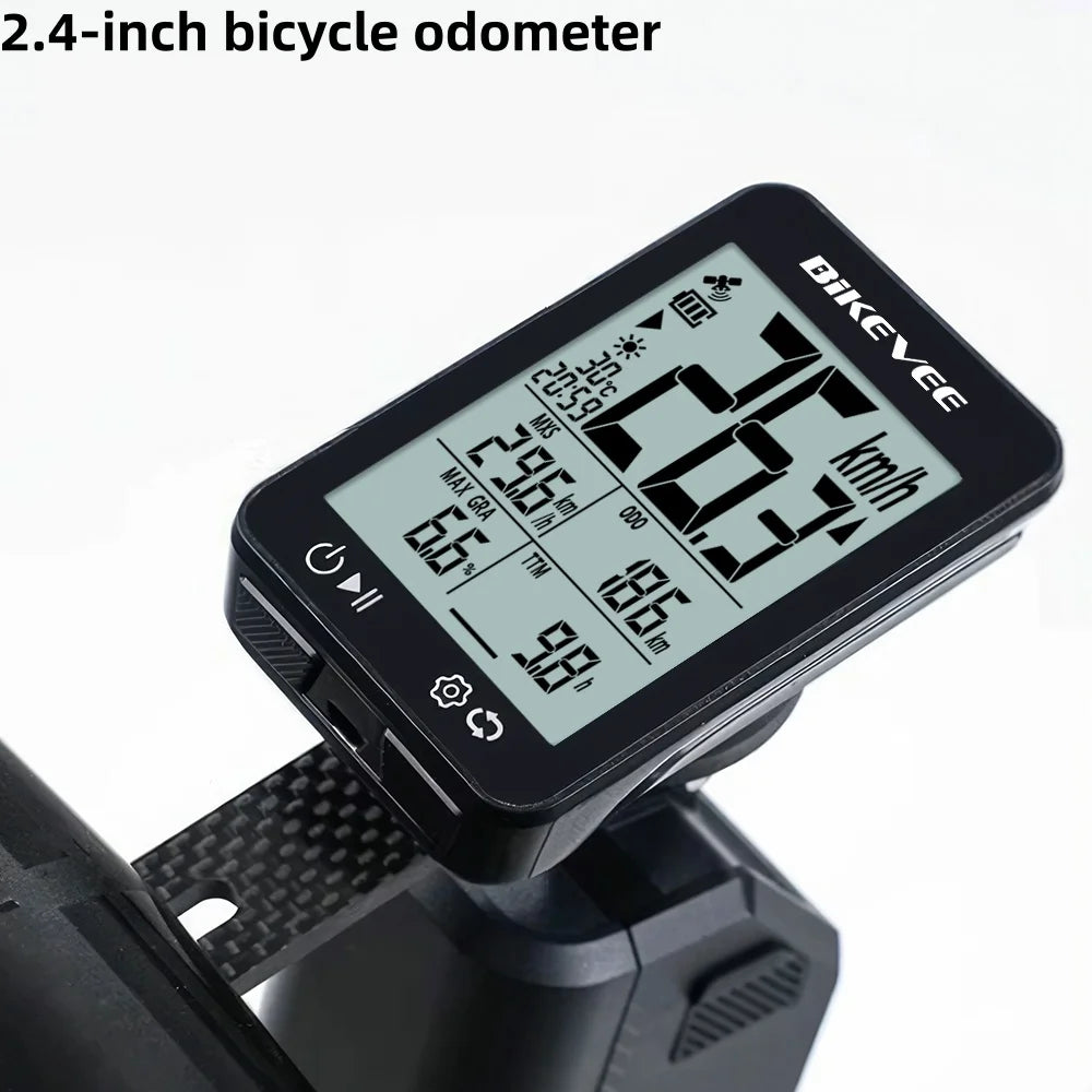 Kabelloser GPS-Fahrradcomputer mit 2,4"-LCD-Display