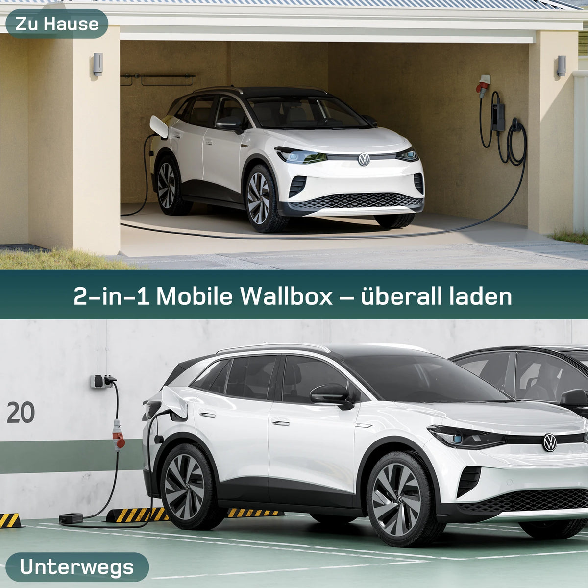 11kW 3-Phase Type 2 Portable EV Charger with Smart App