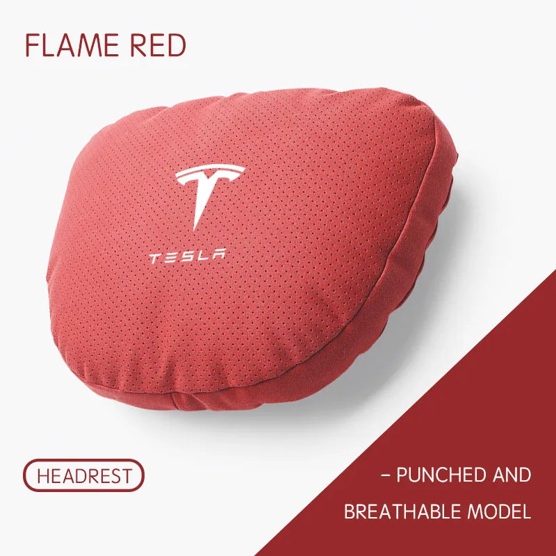 Tesla Suede Headrest & Lumbar Support Pillow