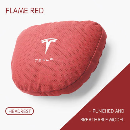 Tesla Suede Headrest & Lumbar Support Pillow