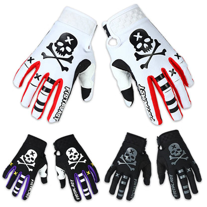 Skull & Bones Full Finger Touchscreen Riding Gloves