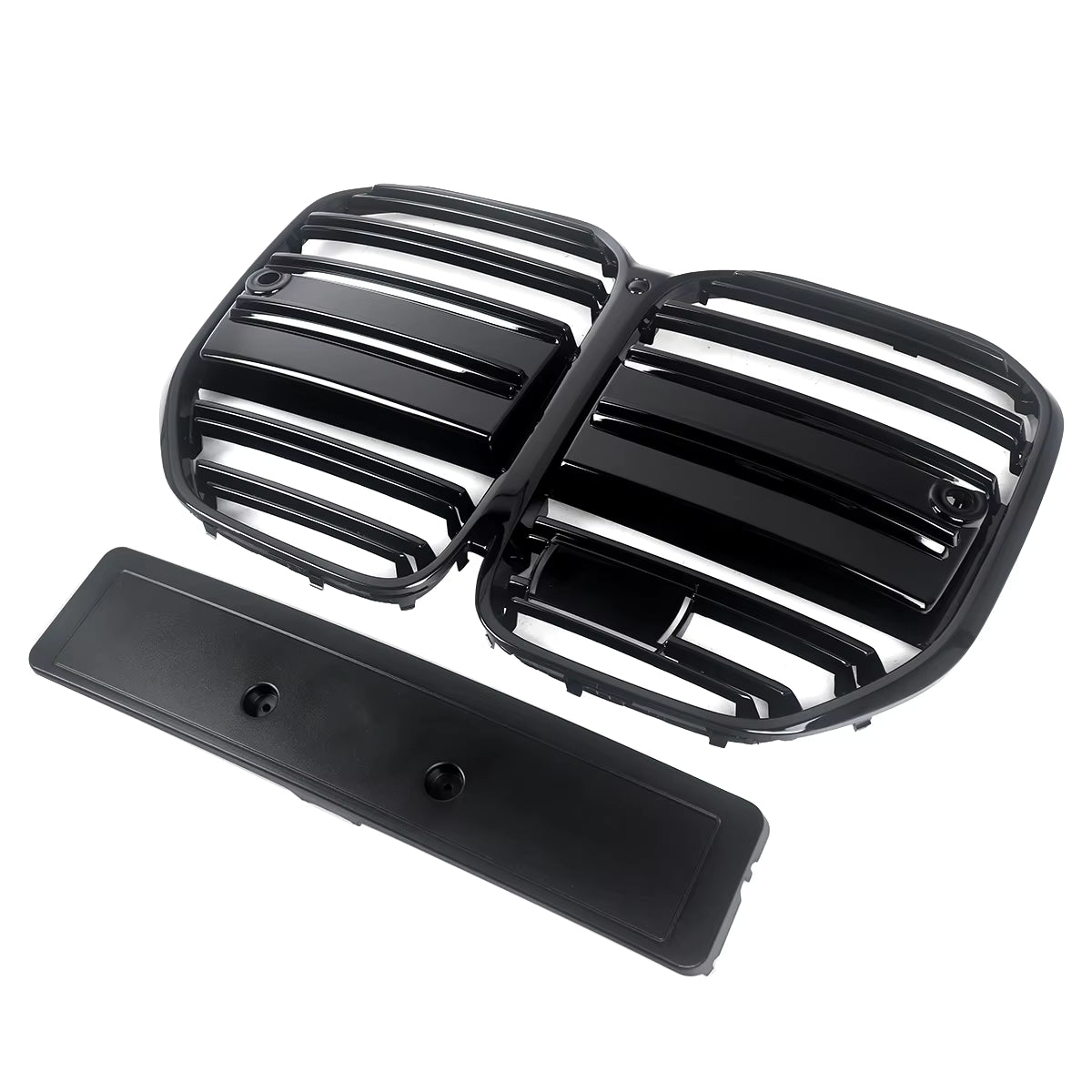 Calandre avant style M4 compatible avec BMW Série 4 G22 G23 420i 430i 435i M440i 2021-2024, calandre de course type « rein » noir brillant