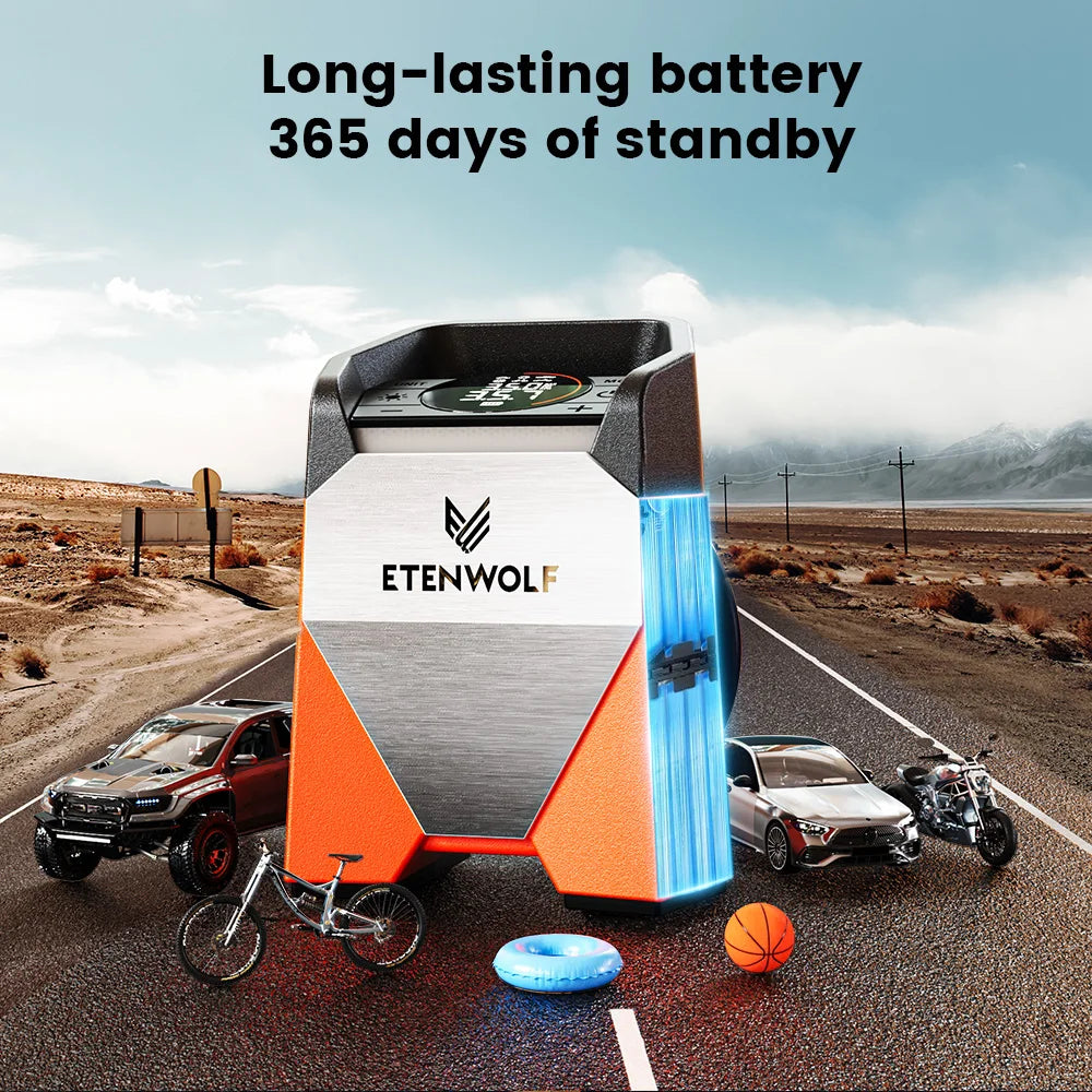 Compresseur d'air portable ETENWOLF ZEPHYR S3C 160 PSI avec batterie 7800mAh