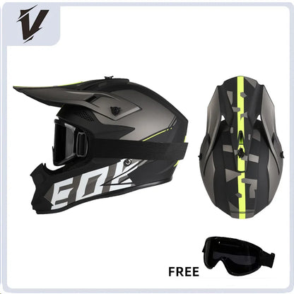 VGV Motocross Helmet Set with Goggles, Gloves & Face Cover