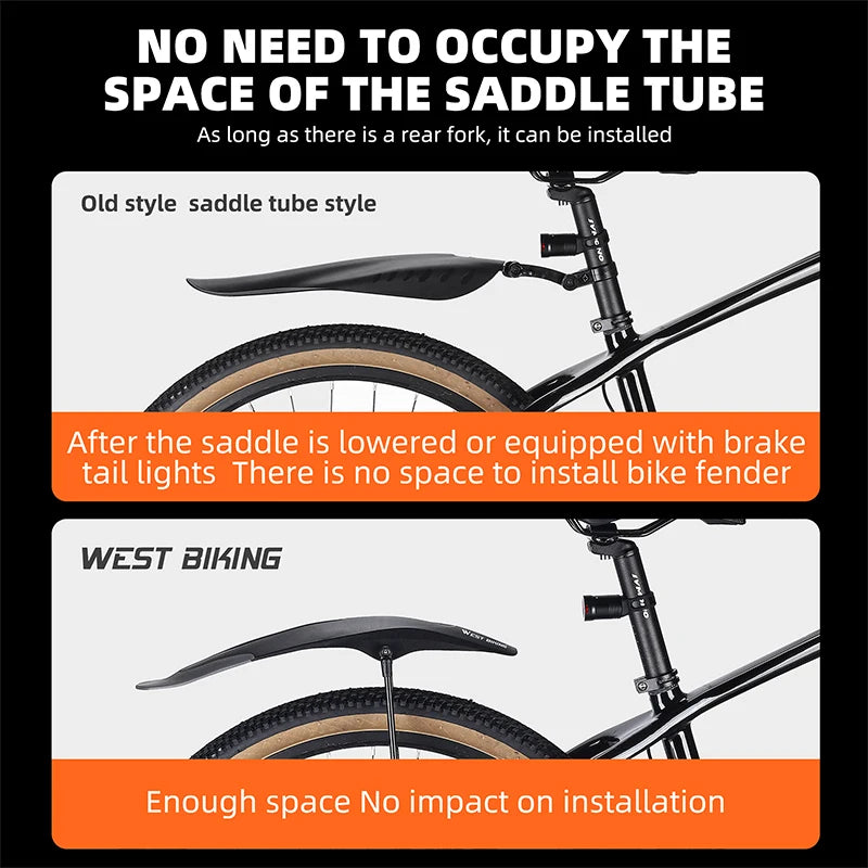 WEST BIKING Adjustable MTB Bicycle Fender Set