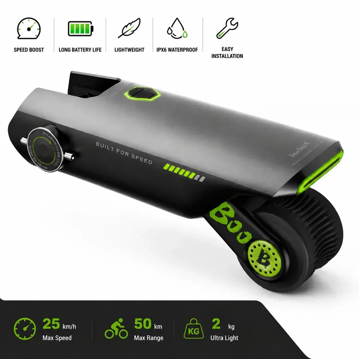 200W E-Bike Power Assist Kit with 18V 10Ah Battery