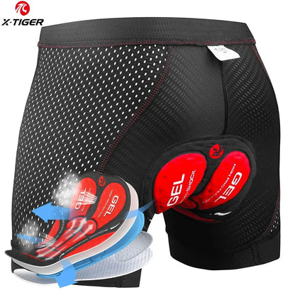 X-TIGER Men's 5D Padded Cycling Shorts