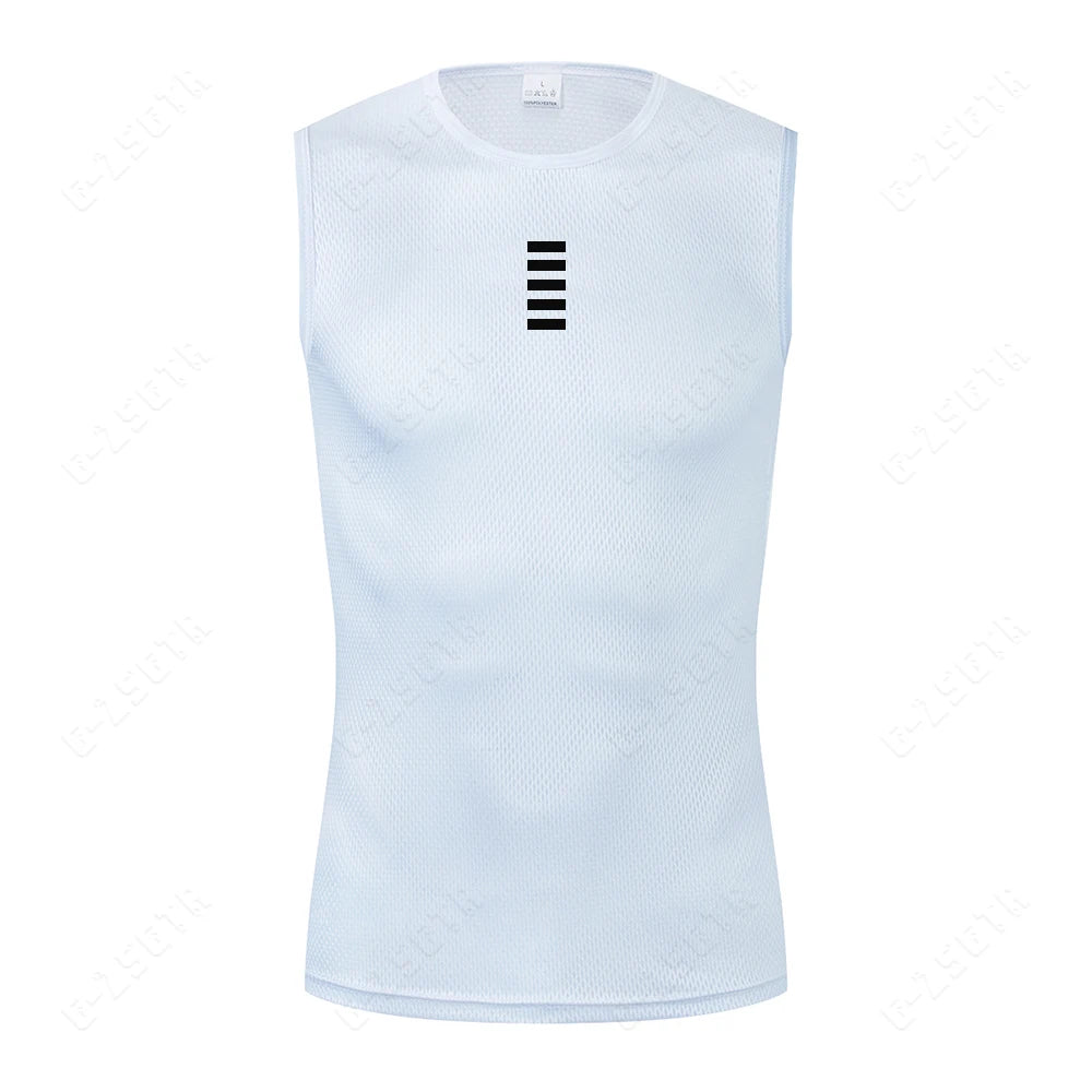 Men's Cycling Base Layer – Reflective Quick-Dry Sleeveless Jersey