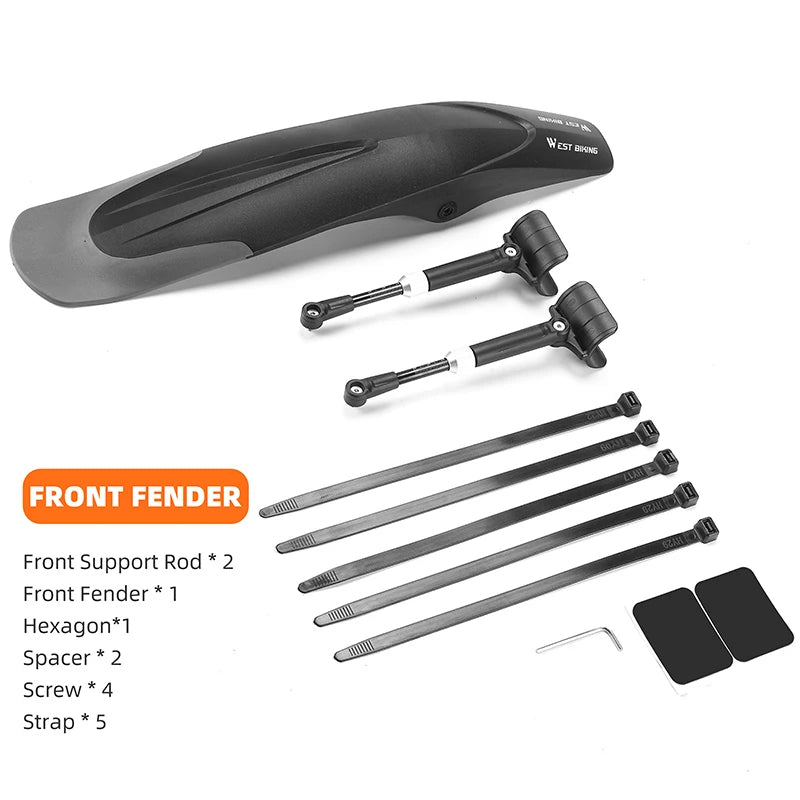 WEST BIKING Adjustable MTB Bicycle Fender Set