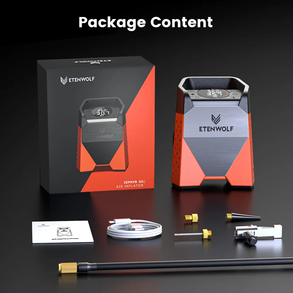 Compresseur d'air portable ETENWOLF ZEPHYR S3C 160 PSI avec batterie 7800mAh