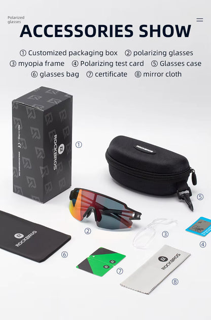 ROCKBROS UV400 Photochromic Polarized Cycling Glasses