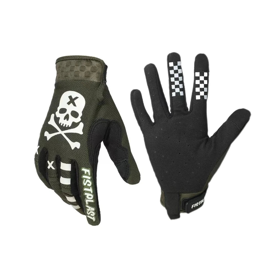 Skull & Bones Full Finger Touchscreen Riding Gloves