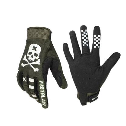 Skull & Bones Full Finger Touchscreen Riding Gloves
