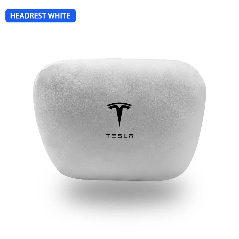 Tesla Suede Headrest & Lumbar Support Pillow