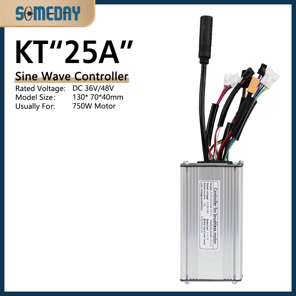 KT Sine Wave E-Bike Controller with LCD5 Display – 36V/48V Waterproof Kit