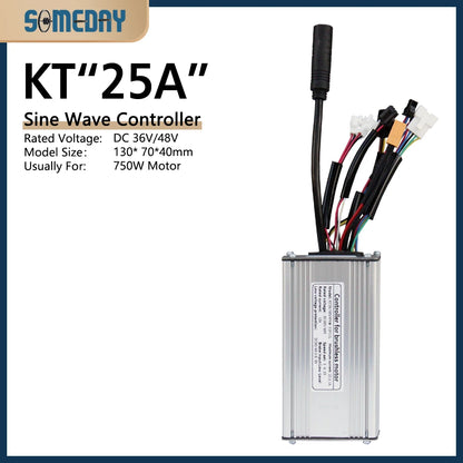 KT Sine Wave E-Bike Controller with LCD5 Display – 36V/48V Waterproof Kit