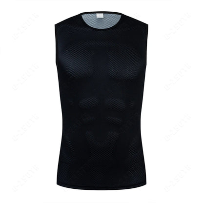 Men's Cycling Base Layer – Reflective Quick-Dry Sleeveless Jersey