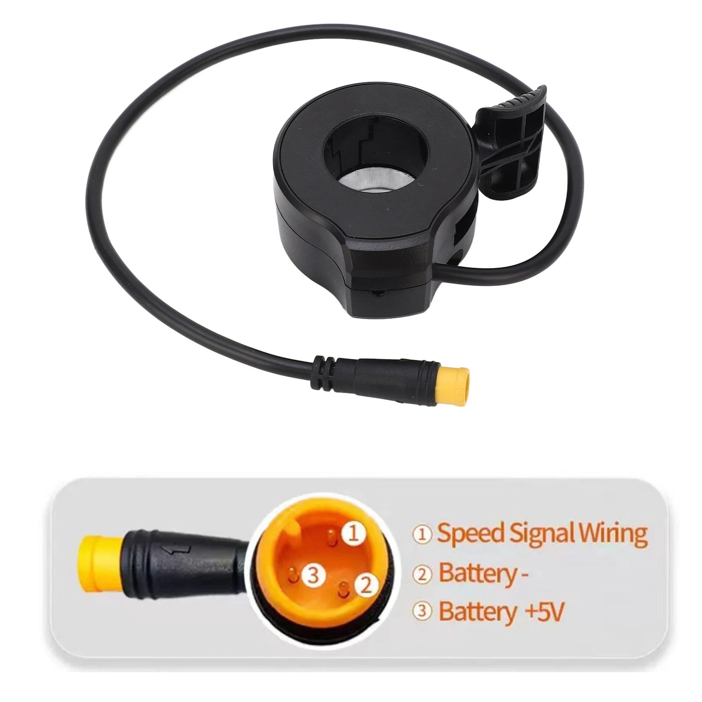 Neuer 130X Daumengas-Geschwindigkeitsregler Zubehör Wasserdichter Stecker für Elektroroller E-Bike Daumengas rechts/links