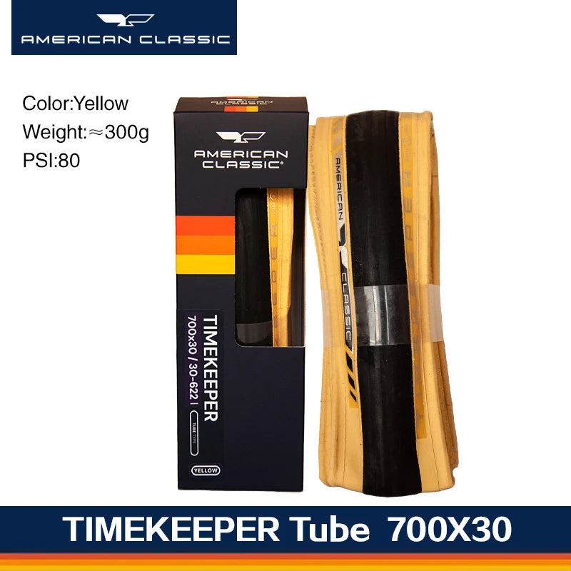 American Classic Timekeeper Road Bike Tyre 700C Folding Clincher & Tubeless Ready