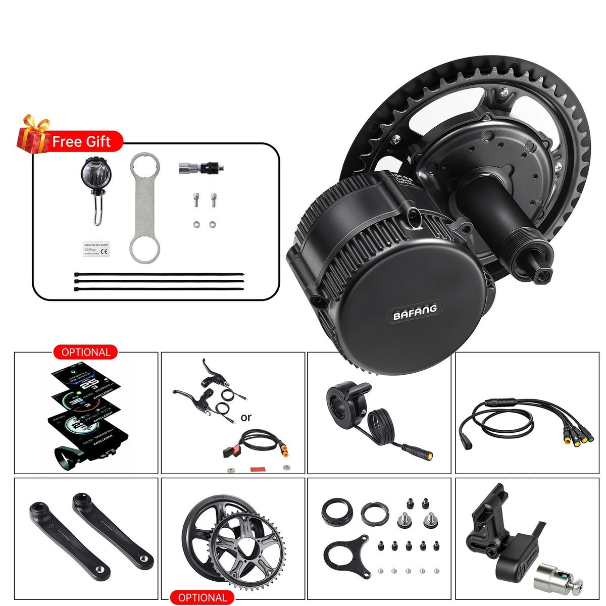 BAFANG BBS02B 48V 750W CAN-Bus Mittelmotor-Umbausatz für E-Bikes