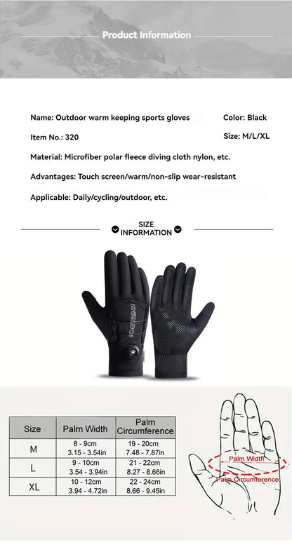 GTUBIKE Winter Waterproof Touchscreen Cycling Gloves