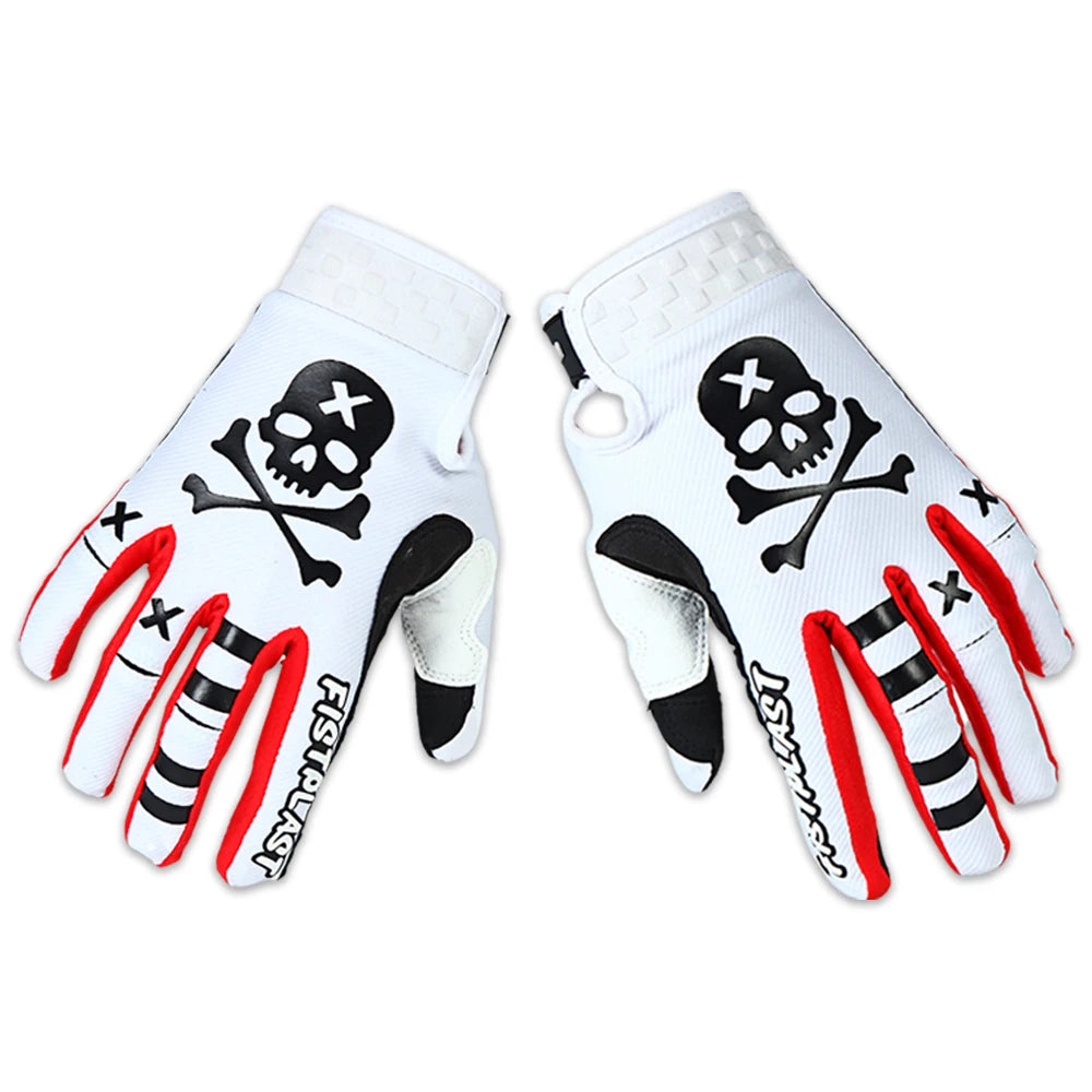 Skull & Bones Full Finger Touchscreen Riding Gloves