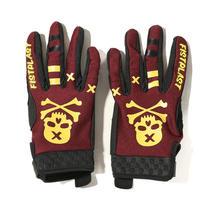 Skull & Bones Full Finger Touchscreen Riding Gloves