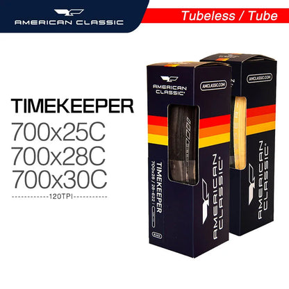 American Classic Timekeeper Road Bike Tyre 700C Folding Clincher & Tubeless Ready