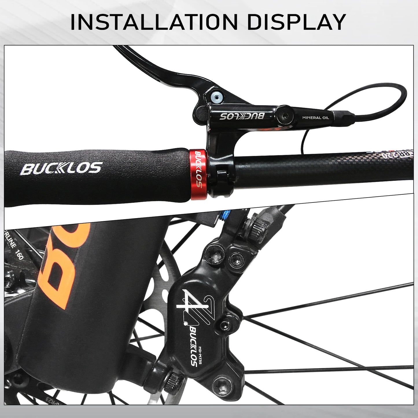 BUCKLOS HD-E735 4-Piston Hydraulic E-Bike Disc Brake Set