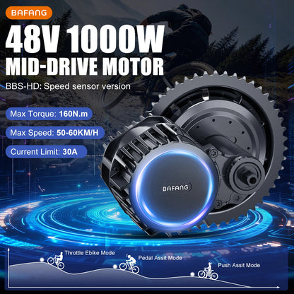 Kit de conversion pour vélo électrique à moteur central BAFANG BBS 500W 750W 1000W