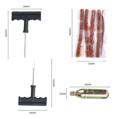 Tubeless Tyre Puncture Repair Kit with Rubber Strips