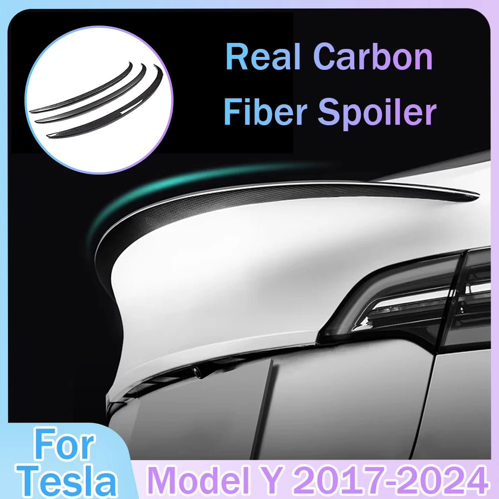 Tesla Model Y 2020-2024 Real Carbon Fibre Rear Spoiler