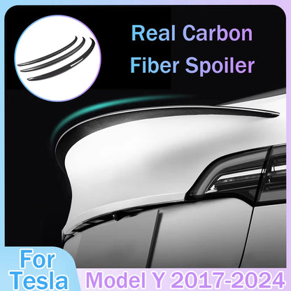 Tesla Model Y 2020-2024 Real Carbon Fibre Rear Spoiler