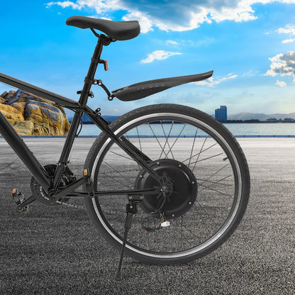 26 Zoll 48V 1000W Elektrofahrrad Umbausatz - Bürstenloser Getriebeloser Motor, Daumengas & 3 LED-Leuchten, Bremsabschaltung & 120KG