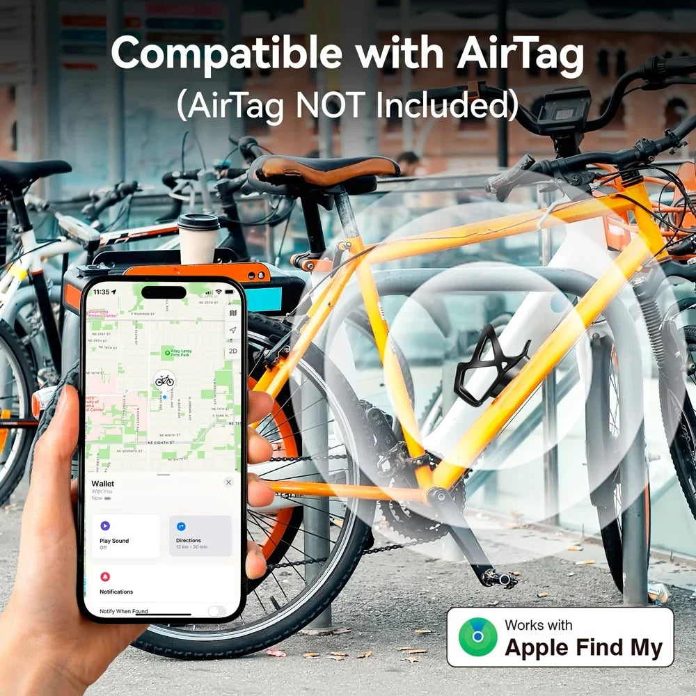 MiLi Air Tracker Tag with Bicycle Holder | Apple Find My