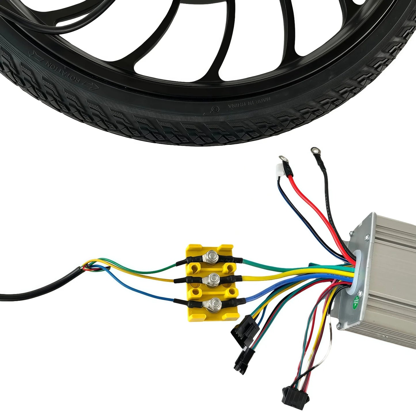 20" Elektrorad-Hinterradnabenmotor-Kit, 48V 1500W Elektrorad-Komplettlaufrad-Umrüstsatz, Elektrofahrrad-Nabenmotor-Kit mi