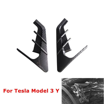 Bright Carbon Fibre Side Camera Covers for Tesla Model 3 / Model Y