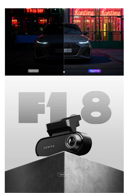 DDPAI N5 Dual 4K Dash Cam with 5GHz WiFi, GPS & AI Radar Parking