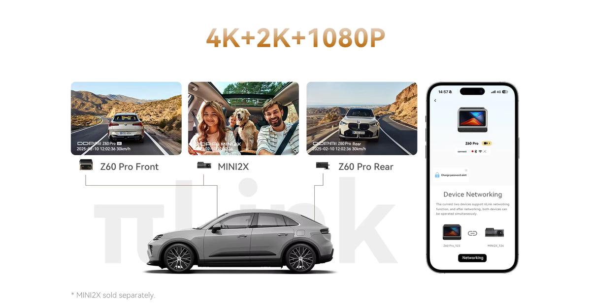 Caméra embarquée DDPAI Z60 Pro 4K avec HDR, GPS et Wi-Fi 5 GHz