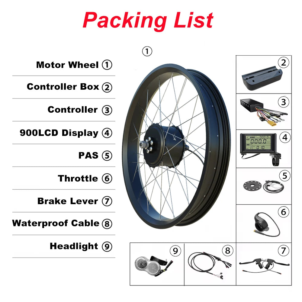 Snow 48V 1000W E-Bike Conversion Kit