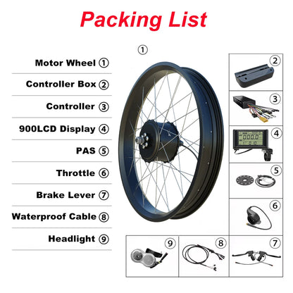 Snow 48V 1000W E-Bike Conversion Kit